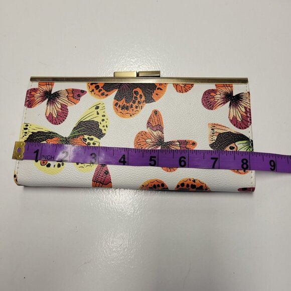 Butterfly Wristlet Wallet Purse Clutch Purse - Picture 6 of 7